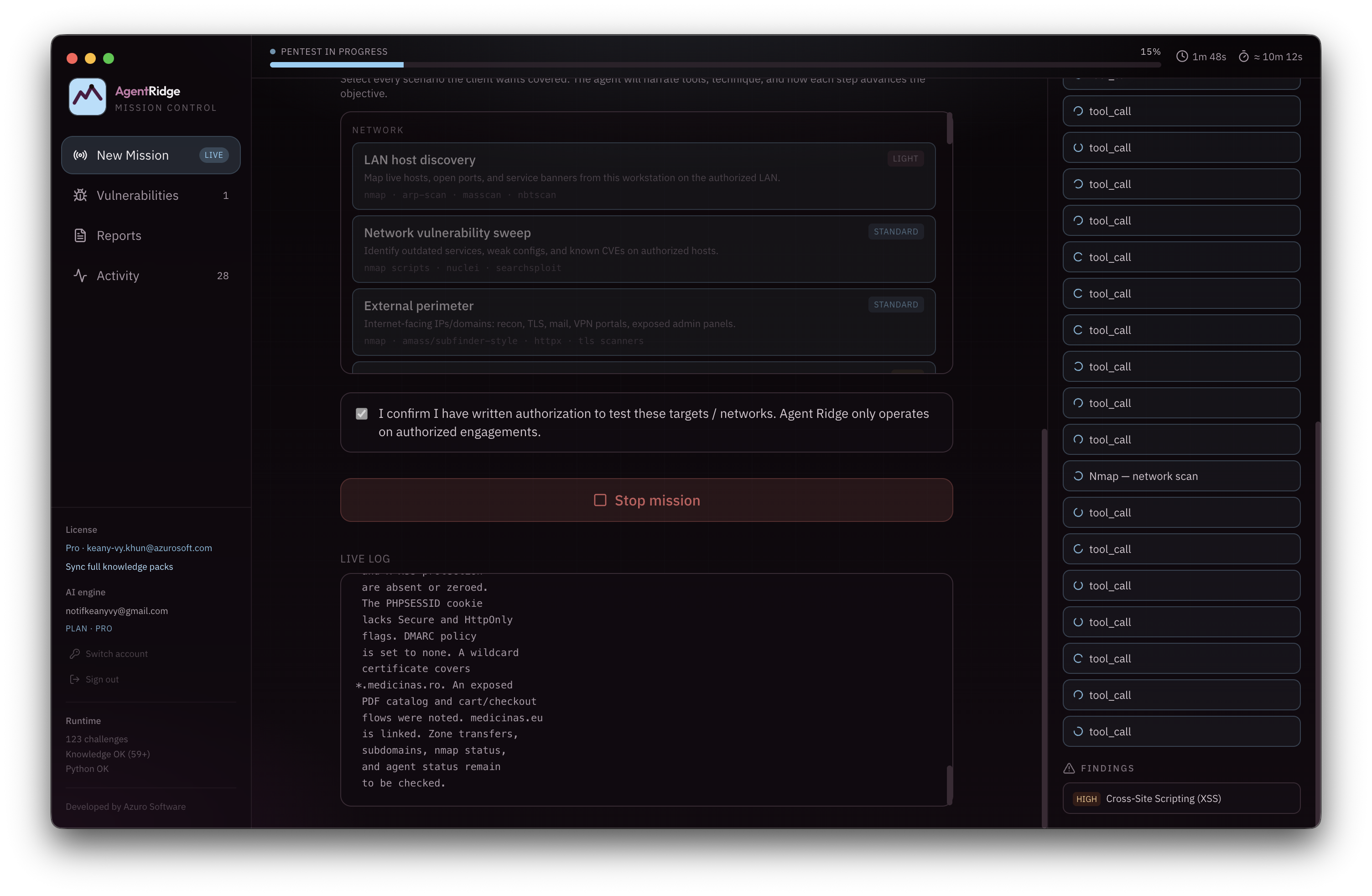 Mission Control AgentRidge